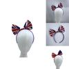 USA/England Fan Schleife Kopfschmuck Fußballclub Anhänger Karomuster Unisex Accessoire