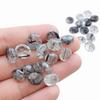 Black Rutile Quartz Oval Cabochon – Flat Back 11x9 mm Gemstone for Jewelry Making