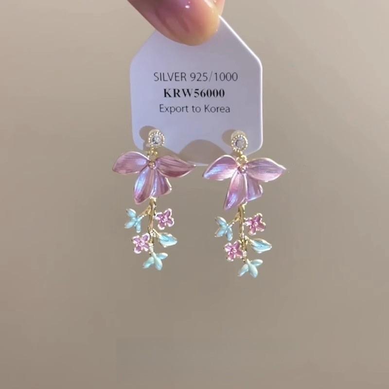 1Pair Summer Colorful Unique Dopamine Design Drop Dangle Earrings For Women Girl Korean Fashion Jewelry Accessories