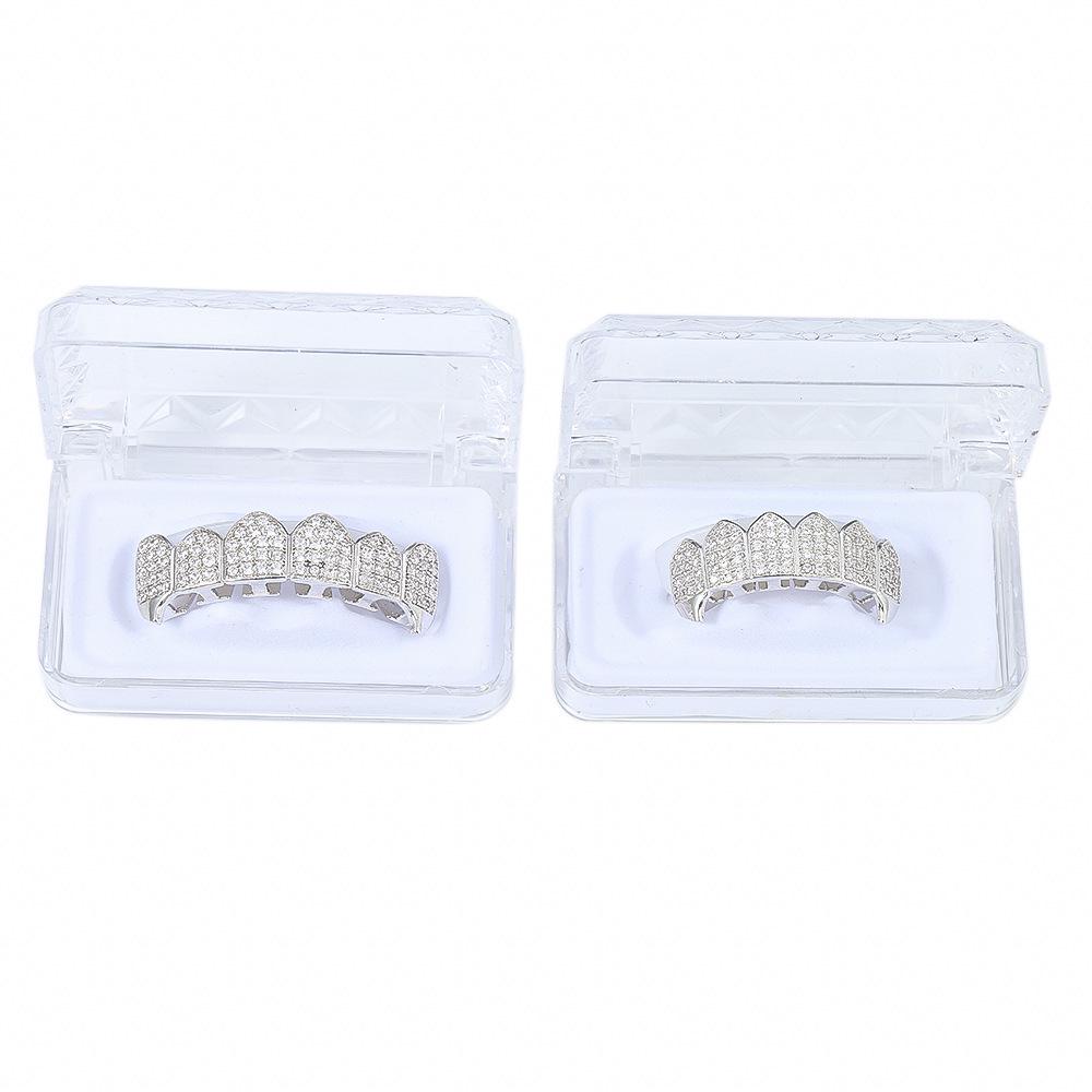 Colorful Zirconia Gold Hip Hop Tooth Ornaments for Halloween