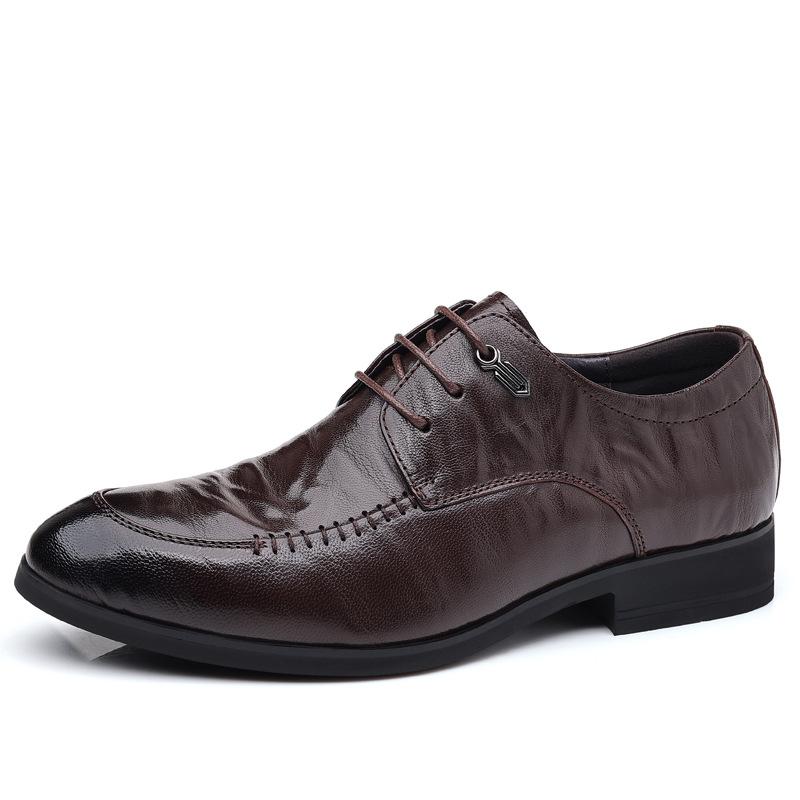 

Кожаные туфли мужские деловые кожаные мужские туфли из овчины с острым носком британские рабочие туфли для поездок на работу 44