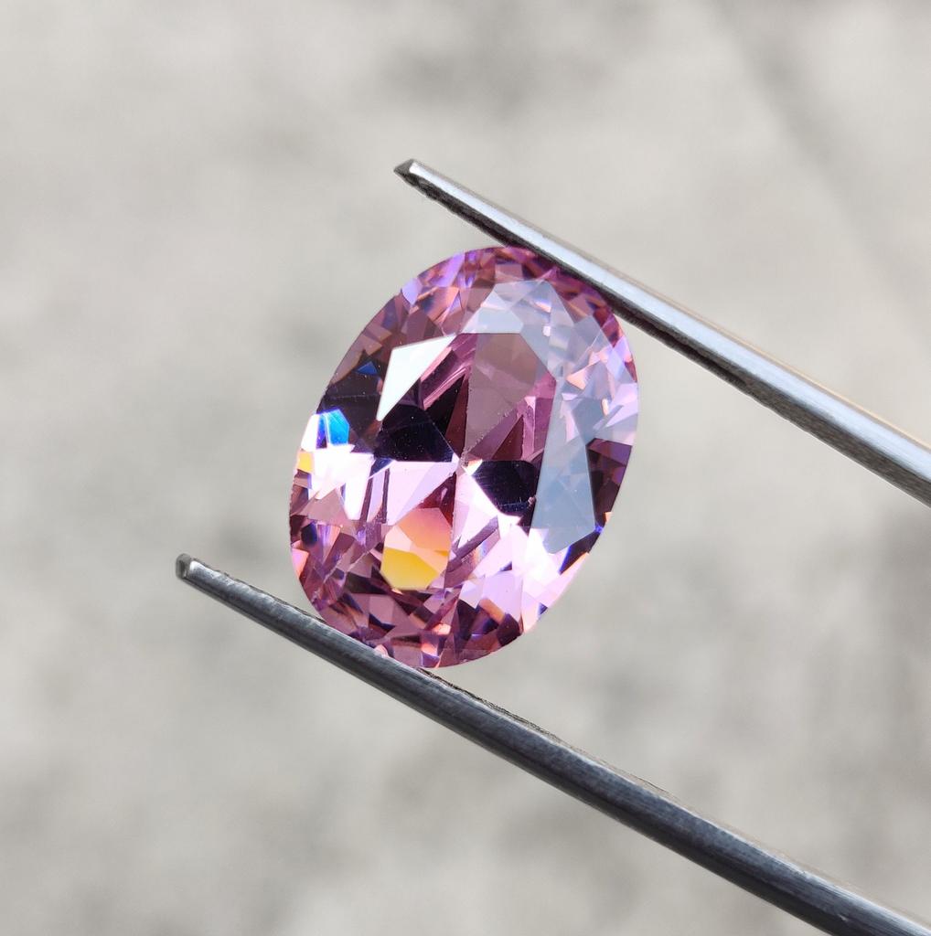 Outstanding Pink Color Natural Zircon Faceted Stone, Oval Shape Zircon Lot.
