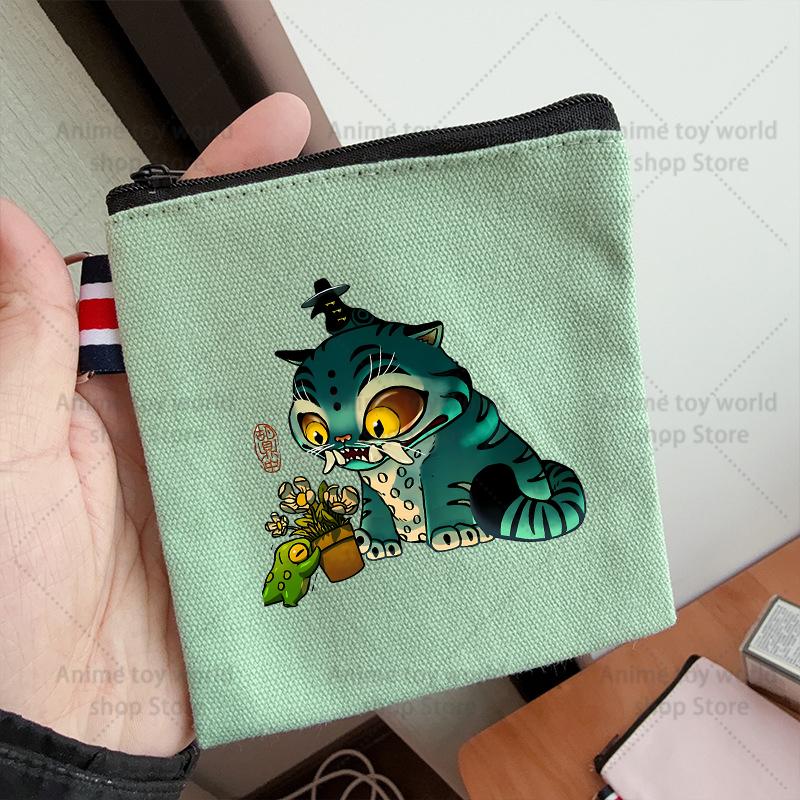 KPop Demon Hunters Makeup Bag Women Cute Anime Canvas Multicolored Pencil Case Zipper Hand-carried Finishing Storage Bags Gift