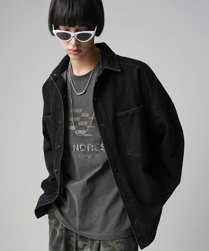 Urban Dress Buko Pocket Denim Shirt Ash Light Blue