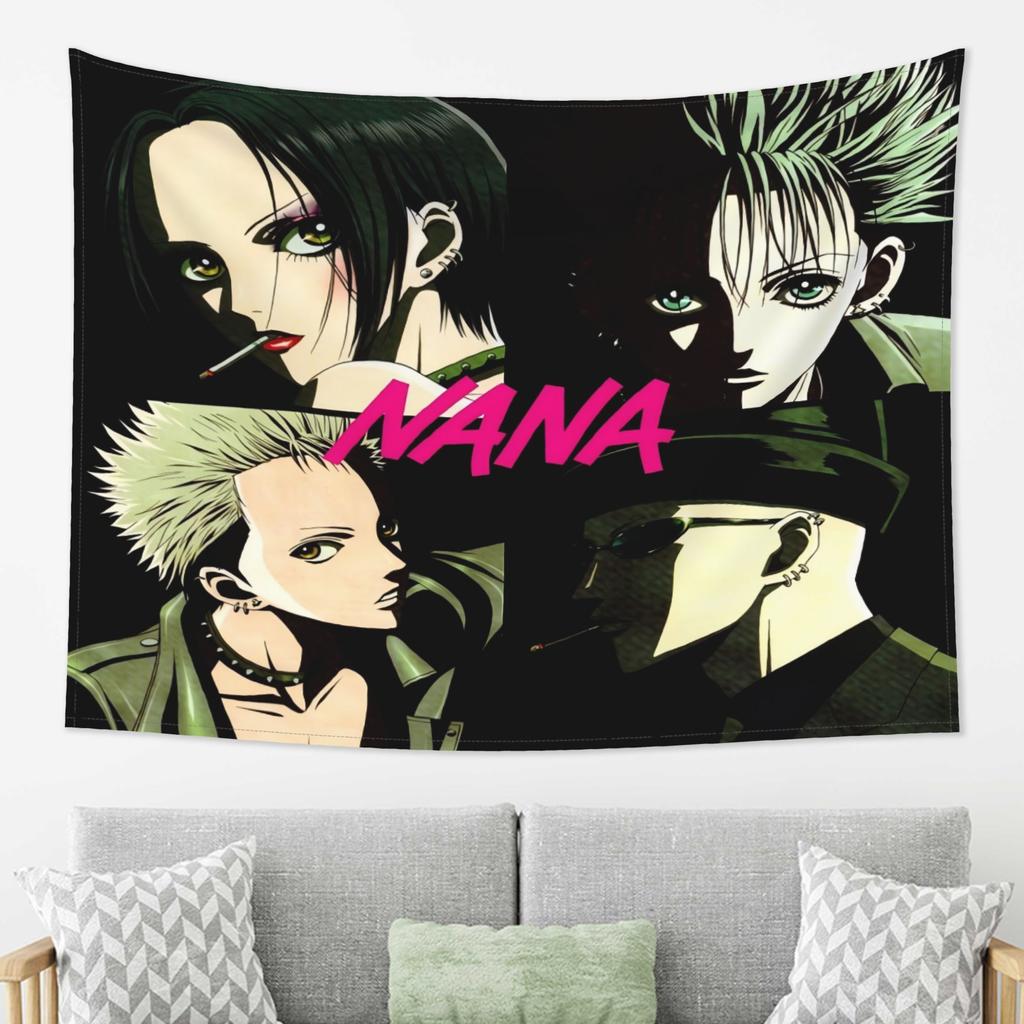 VIKAMA Nana Cartoon Tapestry Retro Punk Style Anime Animation Atmosphere Sense Ins Style Room Decoration Home Decoration