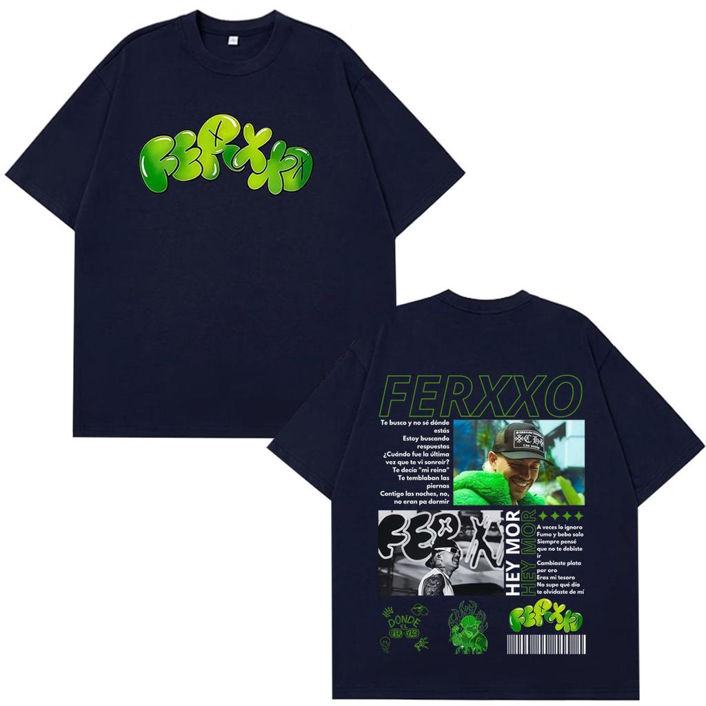 Rapper Feid Ferxxo Tour 2026 Print Tees Unisex Unisex Vintage Hiphop Tshirts Shortsleeved Casual Loose Cotton Tshirts Fan Gifts