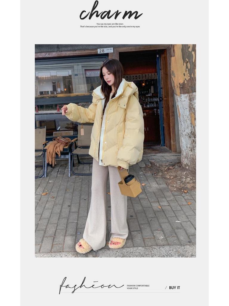 Authentic 2025 Girls' Thickened Hooded Winter Down Jacket