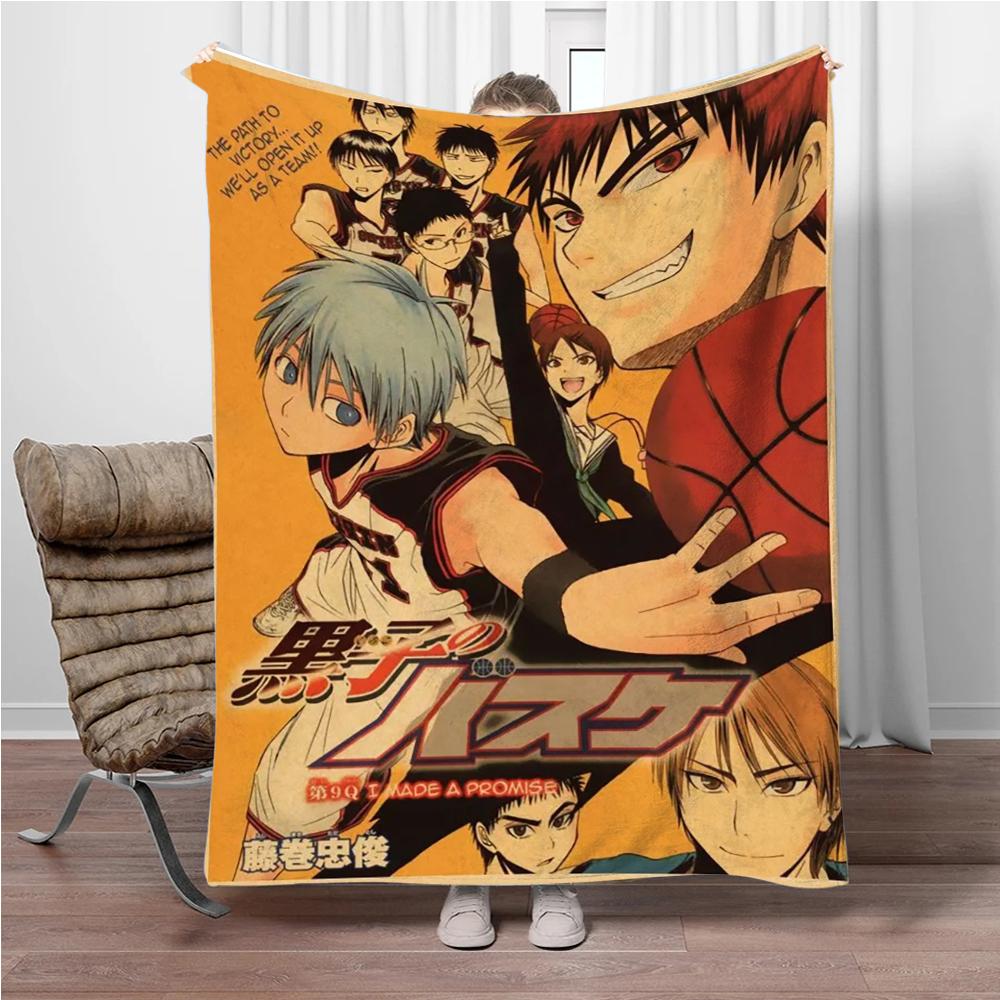 Japonské Anime Kuroko-No-Basket Flanelová deka Měkká teplá přehozová deka Deka na pohovku Kancelář Postel Kancelář Kempování Cestování