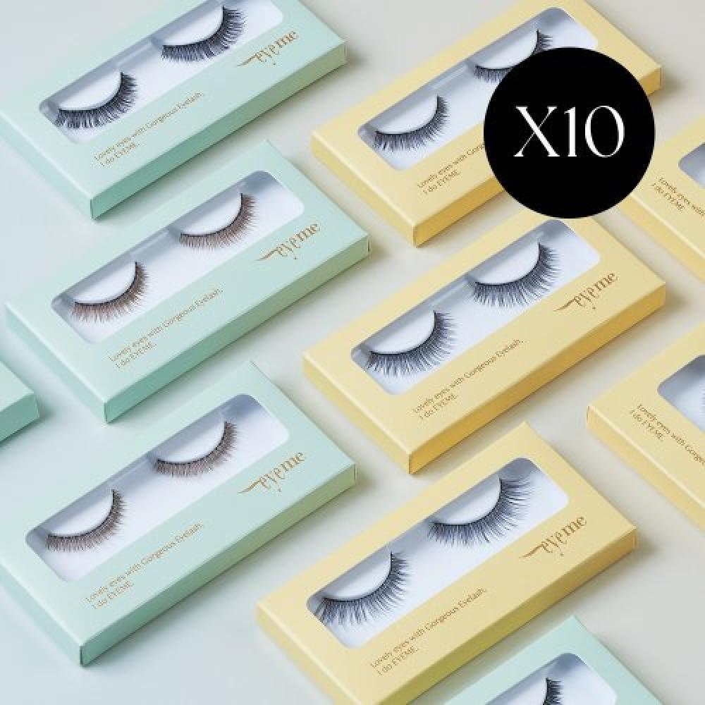 Piccasso Eyelashes Set 10pcs  Choice Of 10 Styles  Model Brown size 38 set of 10