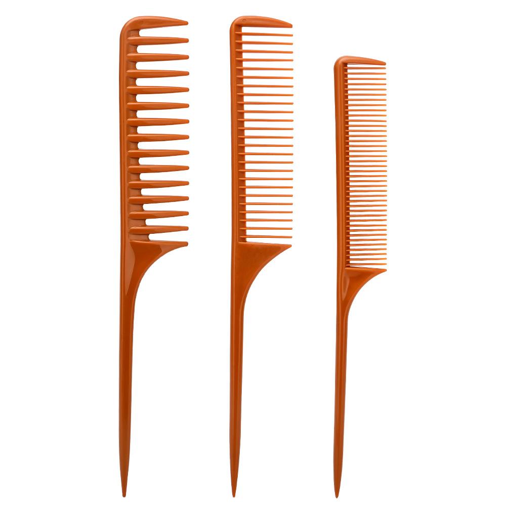 

BEPAN 3pcs Detangling Pointed Tail Comb Set Anti Static Fine and Wide Tooth Hair Comb Portable Hair Salon Back Combs Styling Comb