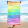 Rainbow Striped Beach Towel Lightweight Microfiber Pool Towels Quick Dry Soft Summer Beach Towel Swimming Towel For Adults Kids
