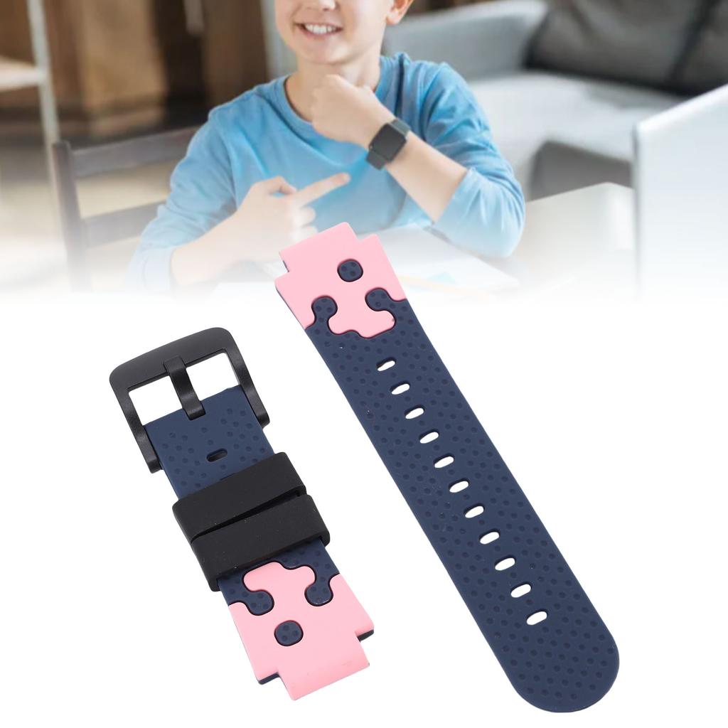 15mm Silicone Watch Band for Kids Water Proof Sport Watch Band Replacement with Stainless Steel Buckle