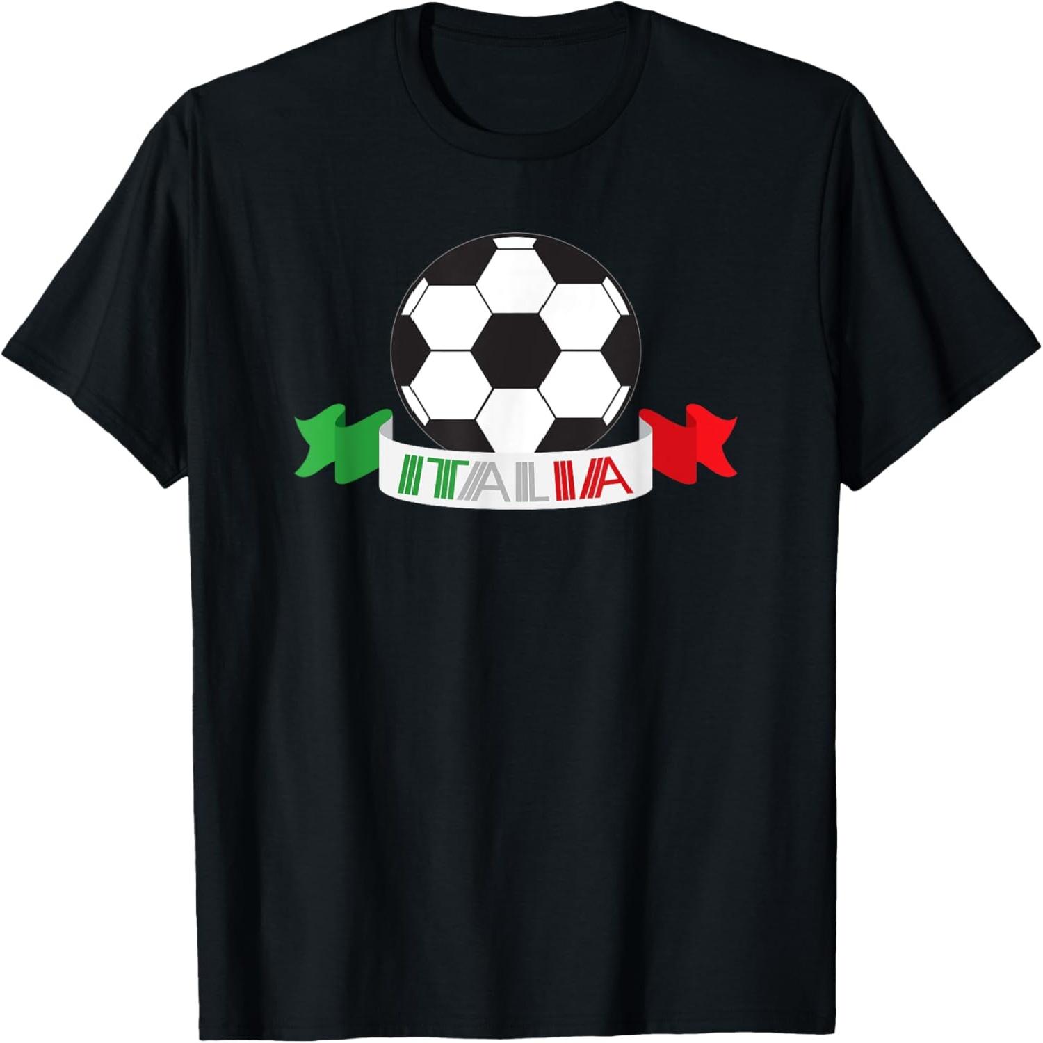 Italy Football Italian Flag Soccer Ball Italia T-Shirt S разноцветный