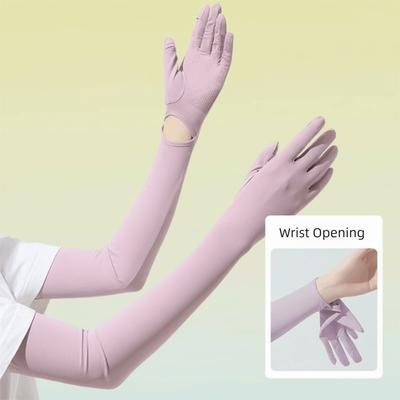 Long Gloves Sun Protection Gloves Ice Silk Bicycle Gloves Breathable Ice Silk Sleeve  Outdoor Sport