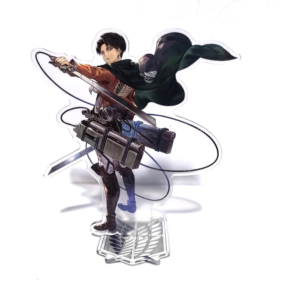 Attack on Titan Acrylic Standing Eren Mikasa Levi Erwin Armin Animation Action Figures Wolf Titan 16cm Miniature Playthings Decor Playthings For Kid