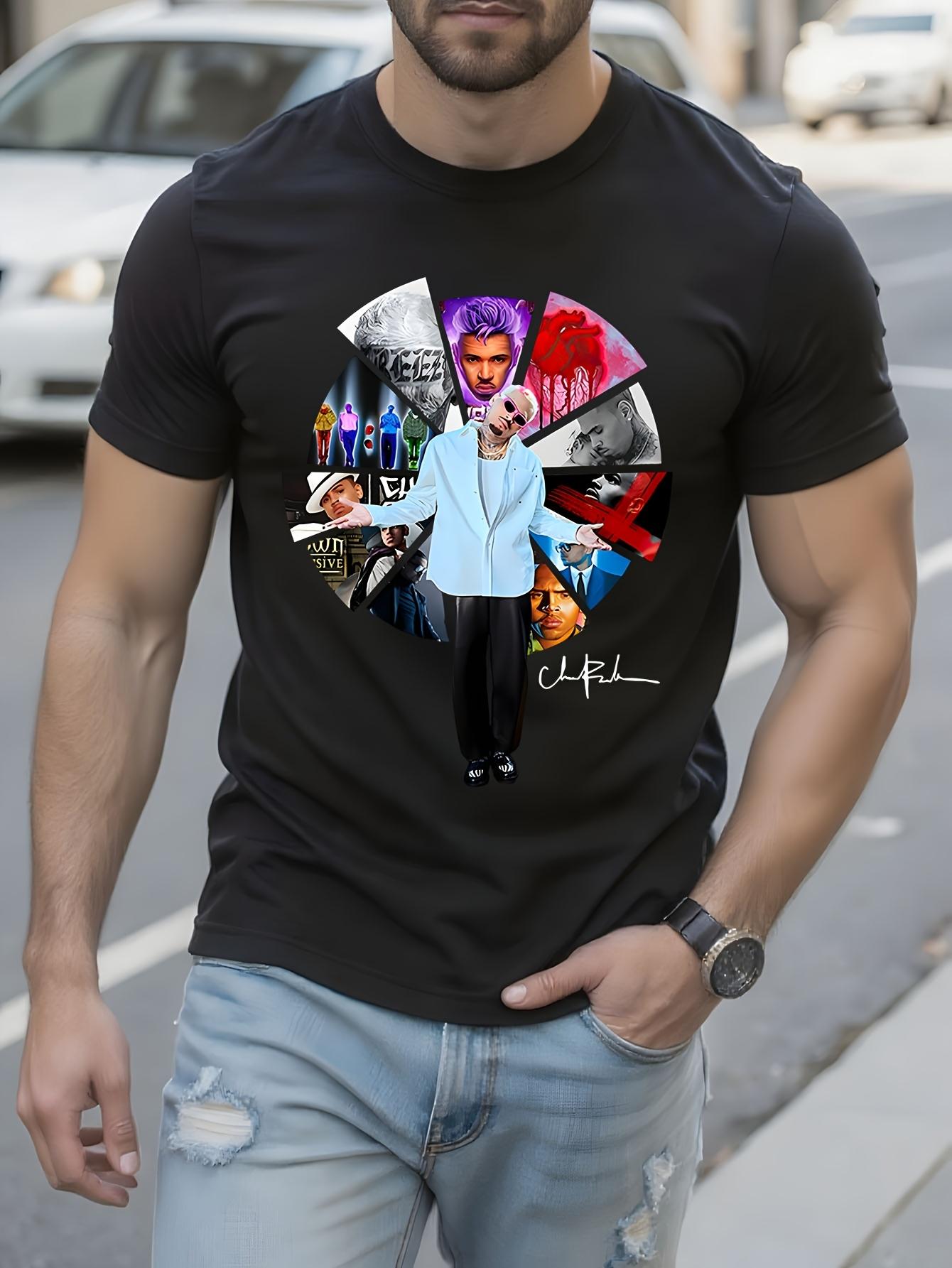 Chris Brown Keep It Real Album Cover Graphic Tshirt Graph... L