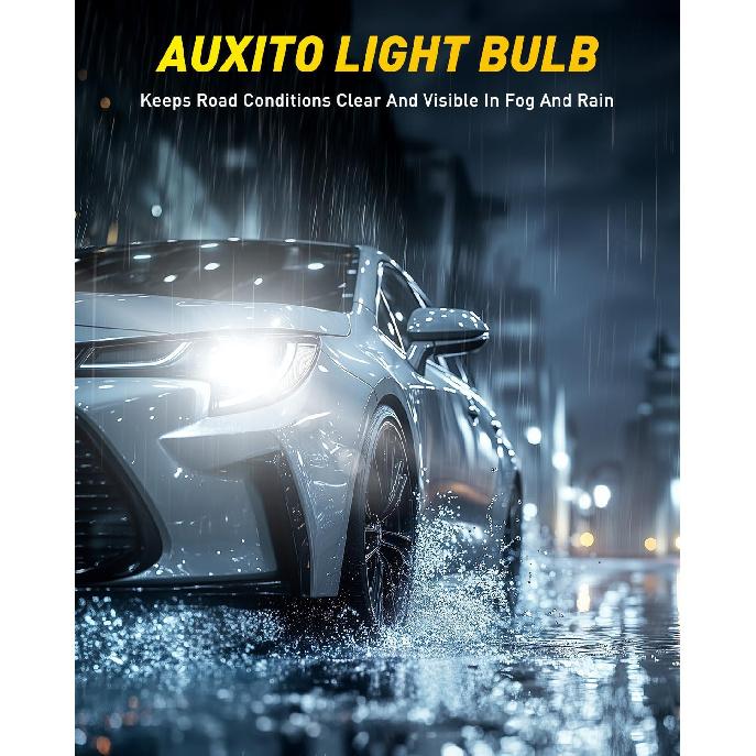 AUXITO D4S/D4R Light Bulbs Kit - 20000LM 35W 6500K, 500% Brighter, Fog Light Replacement, 2-Pack