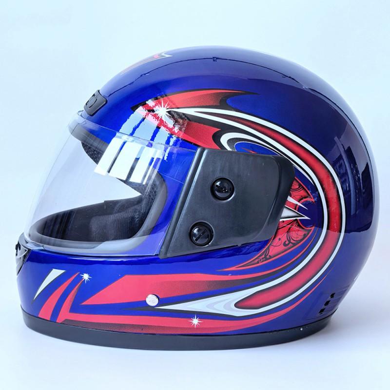 Full Face Motorcycle Helmet Adults Unisex Scooter Bike Riding Safety Gear Black Red Blue Gray PP Material