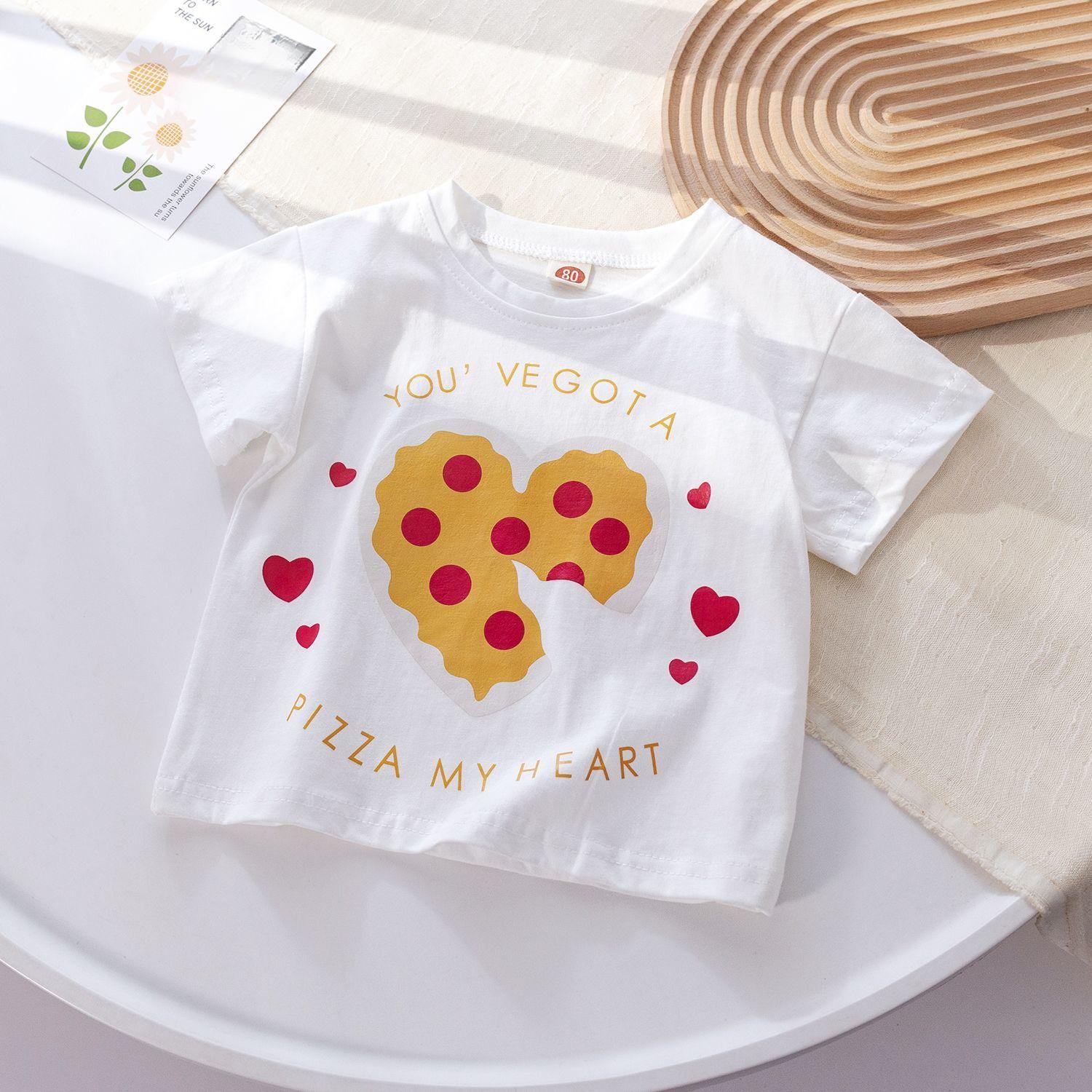 

Детская одежда Футболка с короткими рукавами для девочек с принтом «Любовь» для девочек, летняя футболка с круглым вырезом в стиле вестерн 130 белый