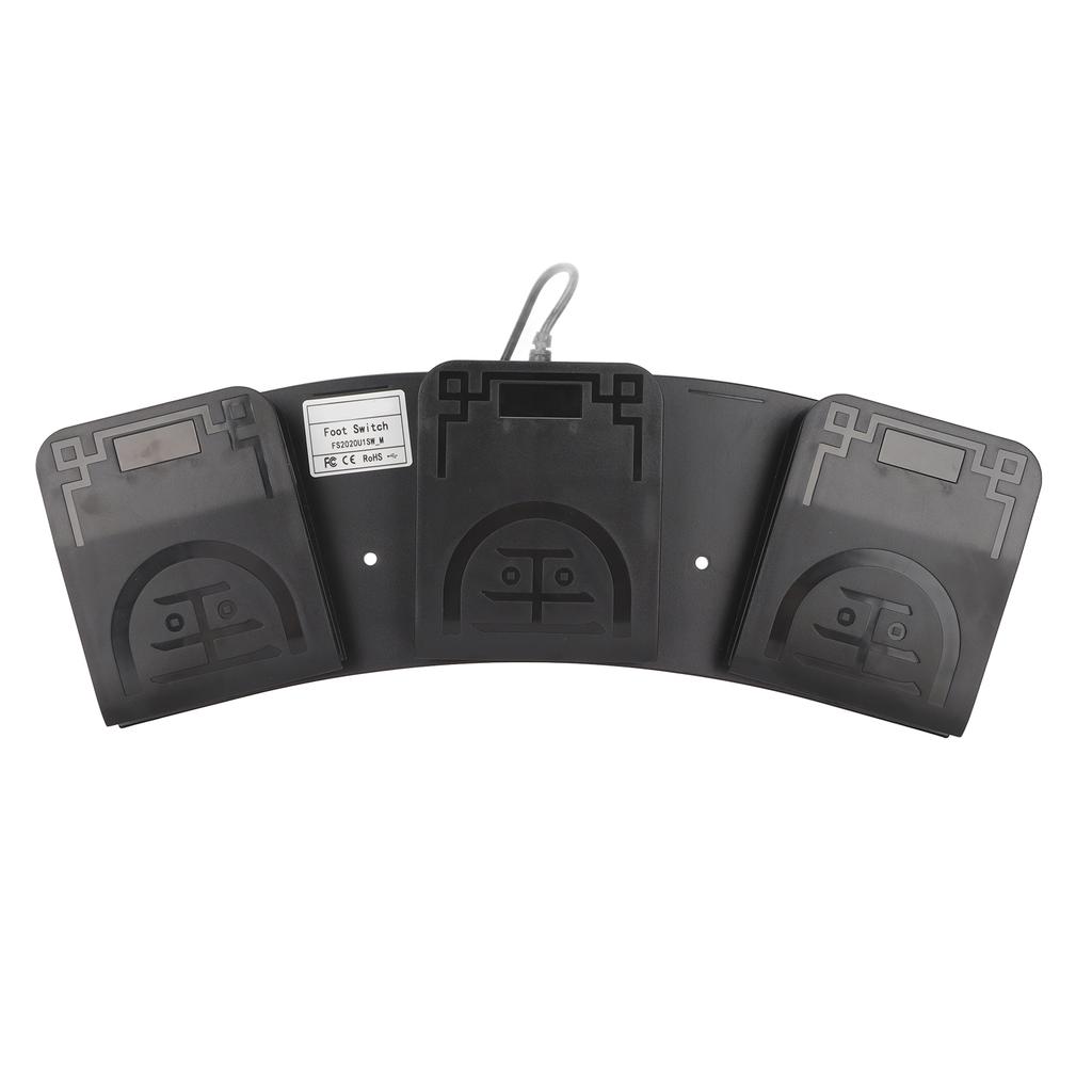 USB Foot Pedal Triple Keys MIDI Controller Mechanical Switch Programmable Computer Keyboard for Playing Games