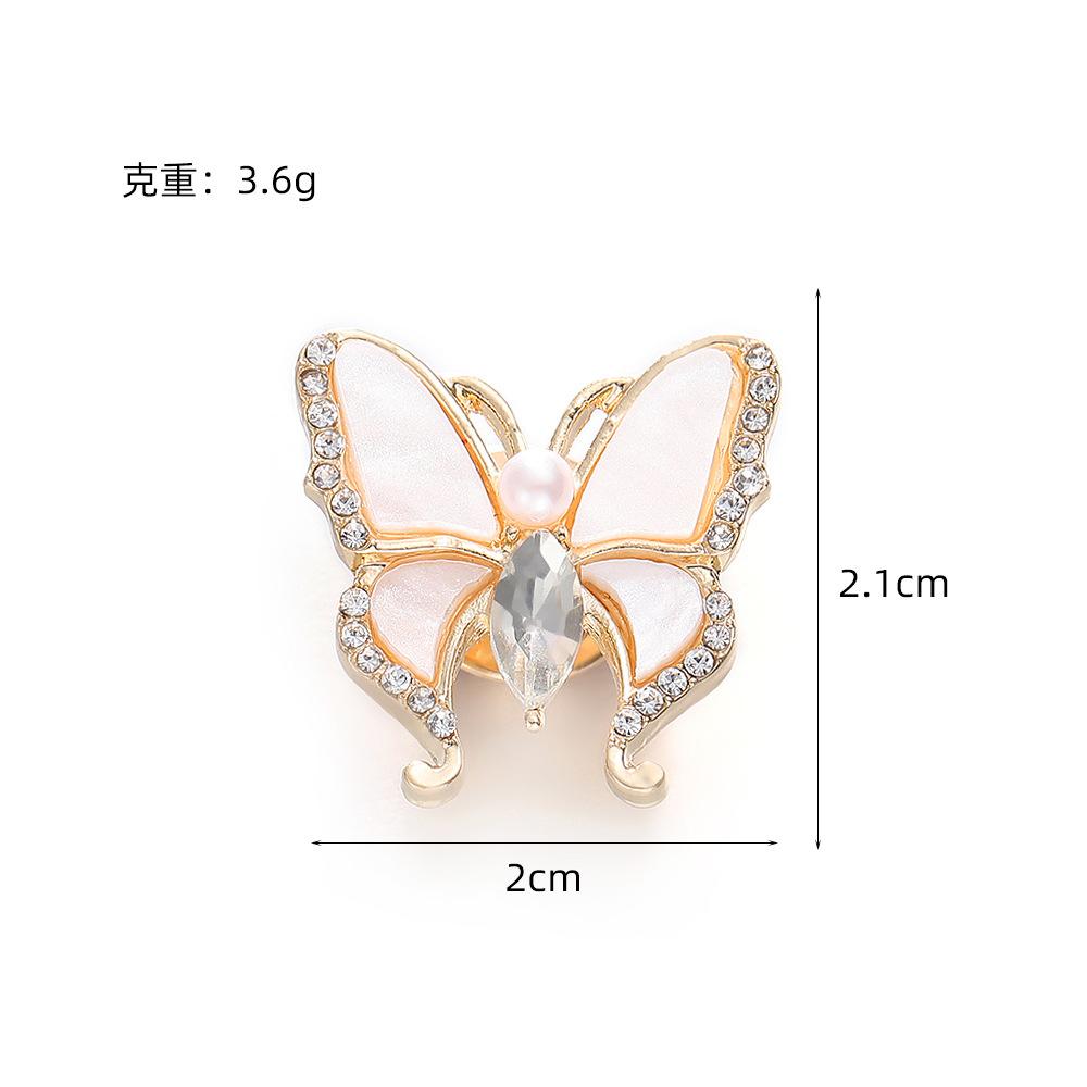 Butterfly anti-light brooch, high-end fashion corsage accessories, niche design temperament, neckline decorative pin
