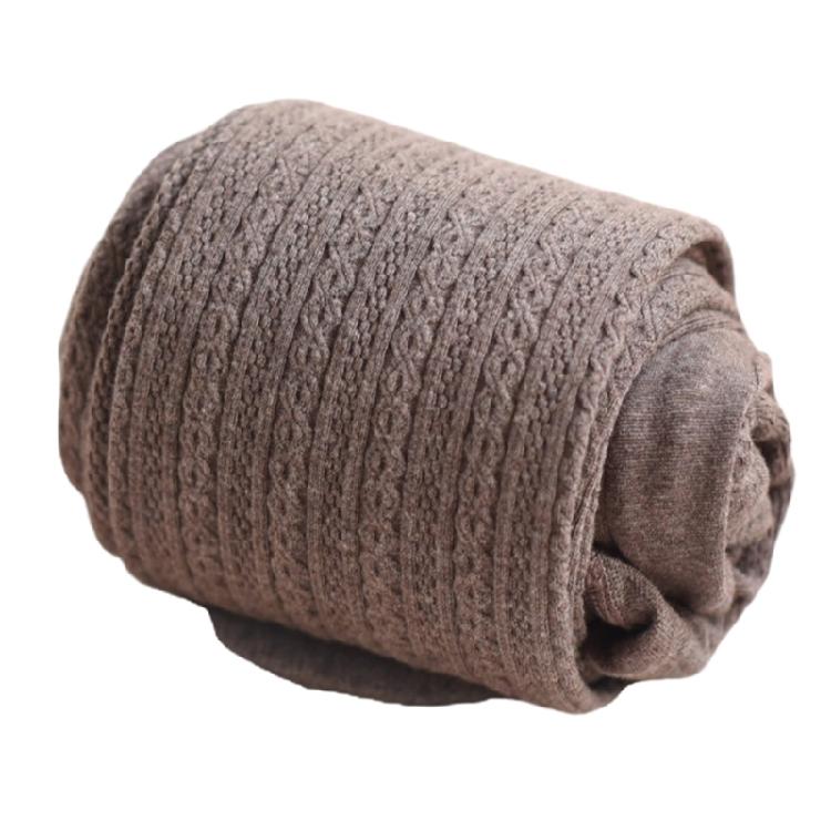 Tjocka Kabelstickade Tights för Kvinnor Hög Elasticitet Vinter Leggings Mjuk Bomull Värmande Design Varm Bekväm Passform Strumpbyxor