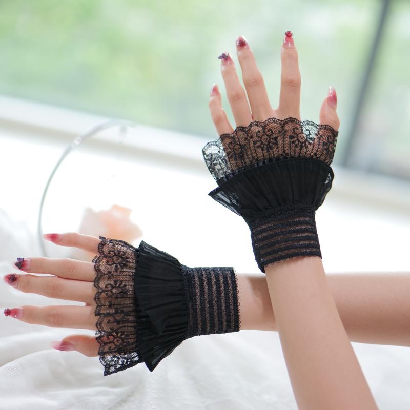 

1 пара Маникюр Фото Кружево Декоративный Манжет Рукав Рукав для демонстрации ногтей Фотофон Реквизит Инструменты для ногтей Аксессуары чёрный
