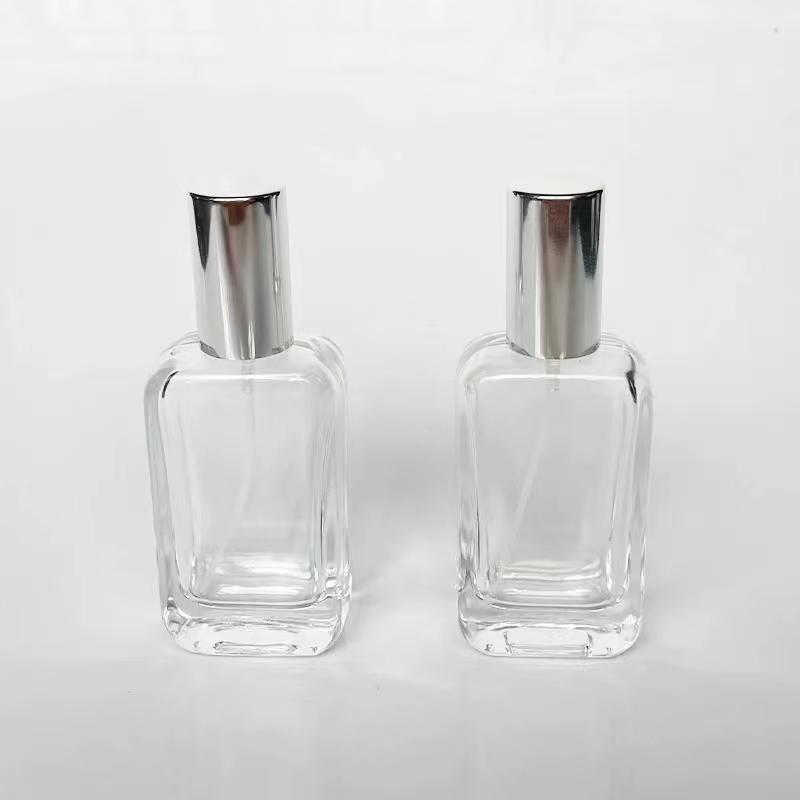 1set Perfume Glass Dispenser Bottle with Removable Screw Nozzle, Large Capacity Bottle, Portable Spray Replenishing Water Filling Bottle