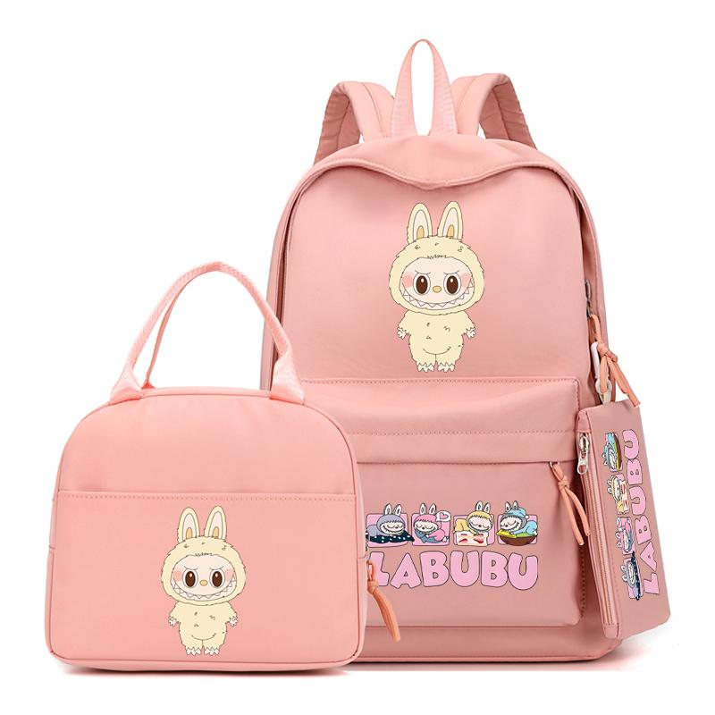 3Pcs/sst Cute Printed Backpackstudent Teenage Children Girl Boy Schoolbag Bookbag Men Women Large Capacity Waterproof Laptop Bag Mochila