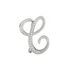 Alloy Letter Brooch with Embedded Crystals Elegant Alphabet Pin Suitable for Formal and Casual Wear Stylish Metal Letter Accessory