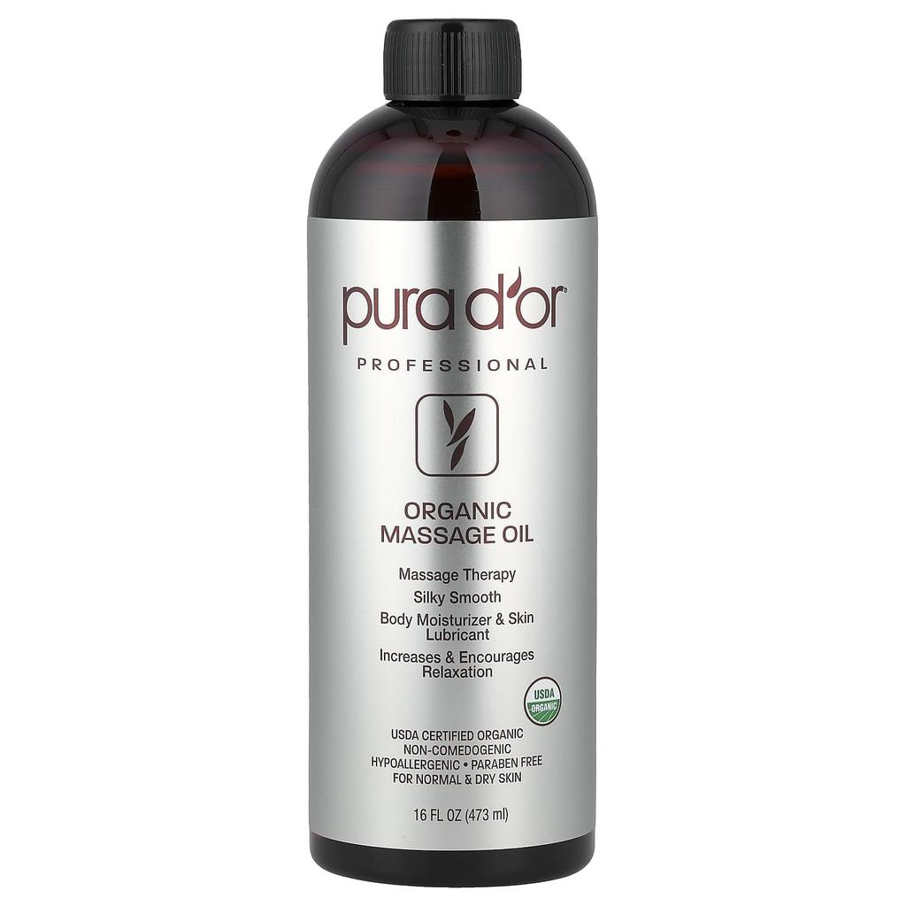 Pura D'Or, Professional, Organic Massage Oil, 473 Ml (16 Fl Oz)