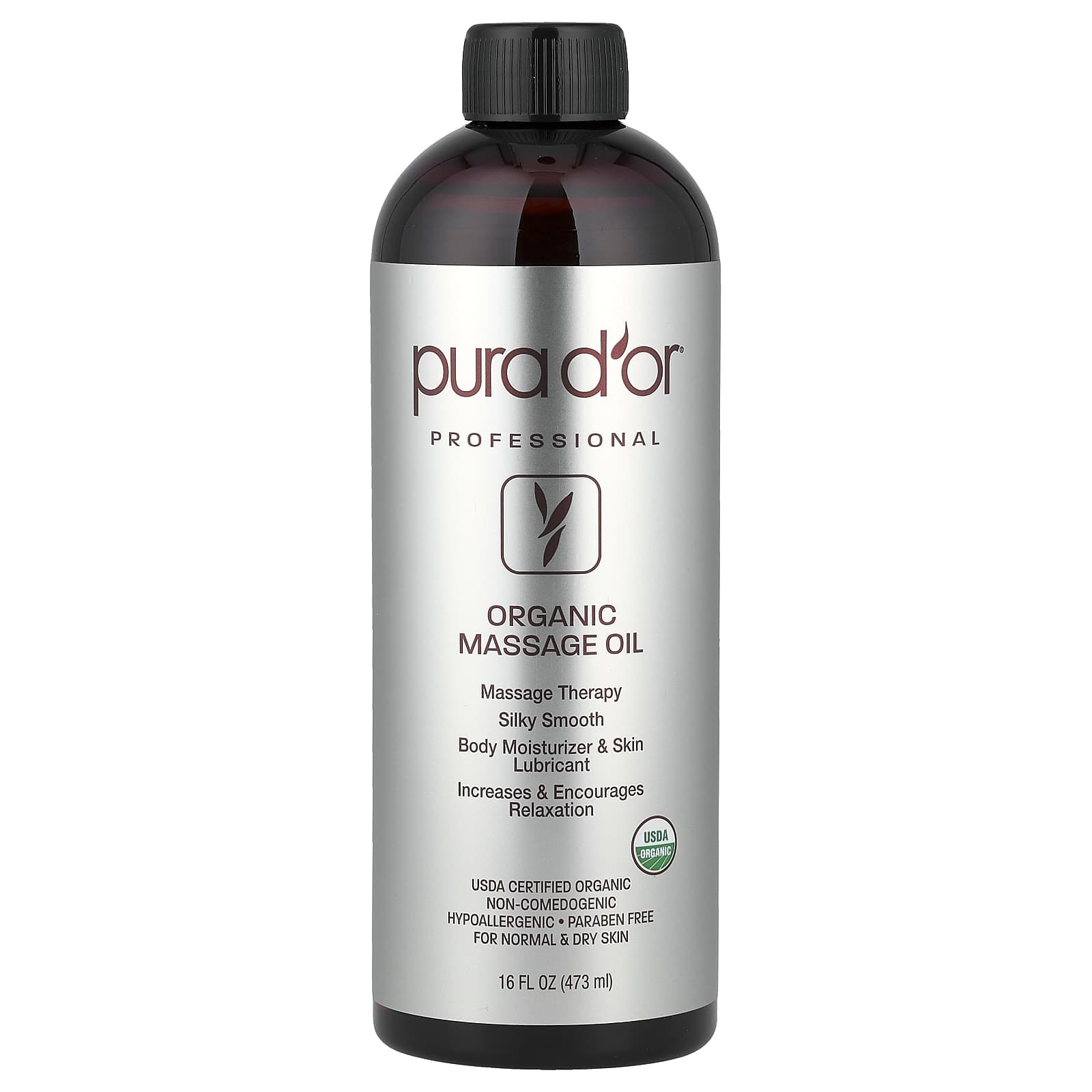

Pura D or, Professional, Organic Massage Oil, 473 ml (16 fl oz)