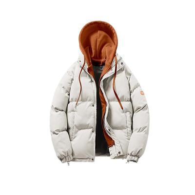 New Men's Padded Jacket Korean Version Loose Large Size Hooded Thickened Warm Casual Padded Jacket