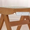 Rattan Hallway Ottomans Solid Wood Oak Entrance Hall Ottomans Modern Portable Footstool Low Nordic Footrest Bedroom Wooden