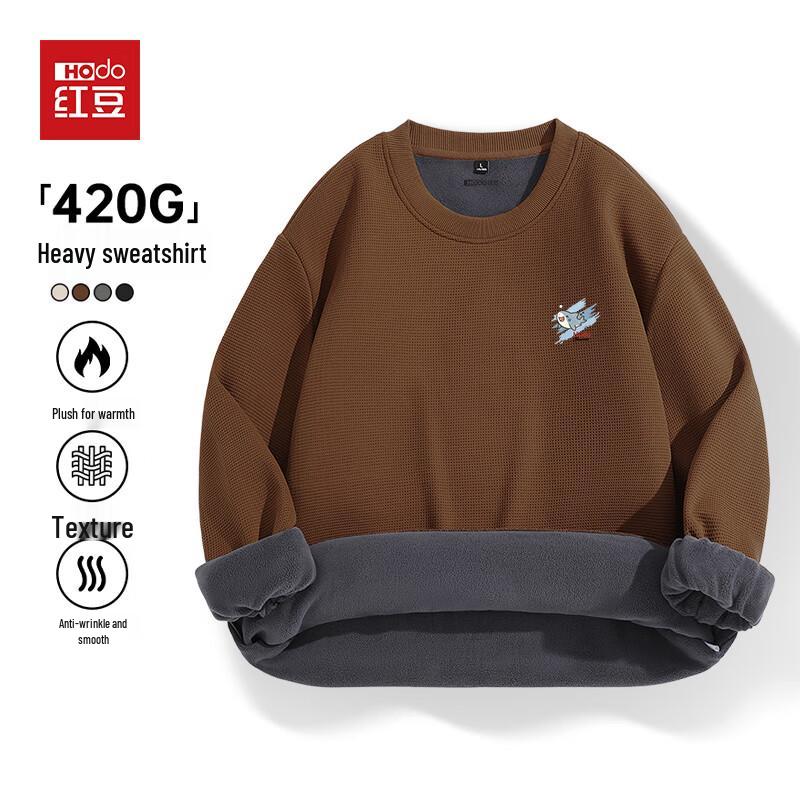 

Hodo Men s Plush Lined Anti-Wrinkle Round Neck Sweatshirt 3XL