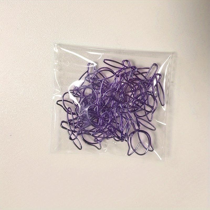 

40 шт./пакет Скрепка для бумаги «Тюльпан» Цветок Креативная Мультяшная Милая Канцелярская Скрепка для бумаги Офисная Фигурная Металлическая Скрепка для бумаги 40pcs/bag фиолетовый