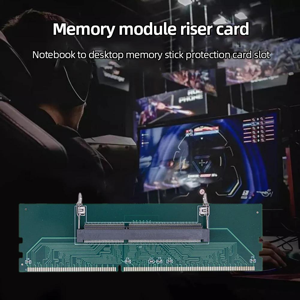Universal Laptop To Desktop Memory Adapter Card Compatible with DDR3 DDR4 DDR5 SO-DIMM To PC DIMM Connection