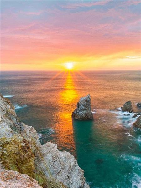 Diamond Painting Kit Seaside Sunset Landscape Full Square/round 5d Diy Embroidery Mosaic Beach Scenery Home Decor