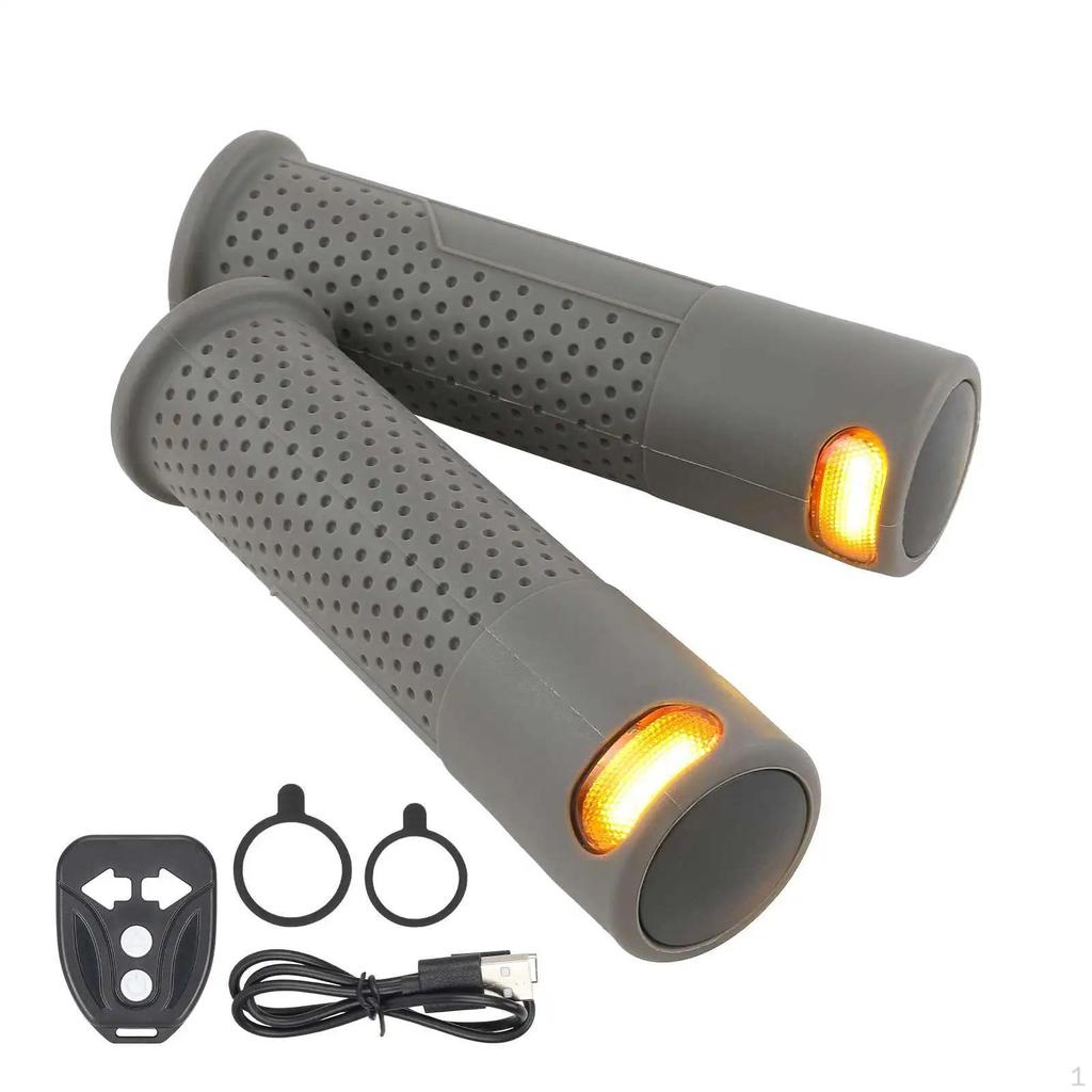 Handlebar Grip with Turn Blinker LED Grips Indicators NonSlip for Commuters, City Riding