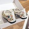 Fashion 2025 Embroidery Flower Design Loafers Women Fashion Light Breathable Mesh Mules Flat Shoes Shallow Mouth Non Slip Ballet Shoes