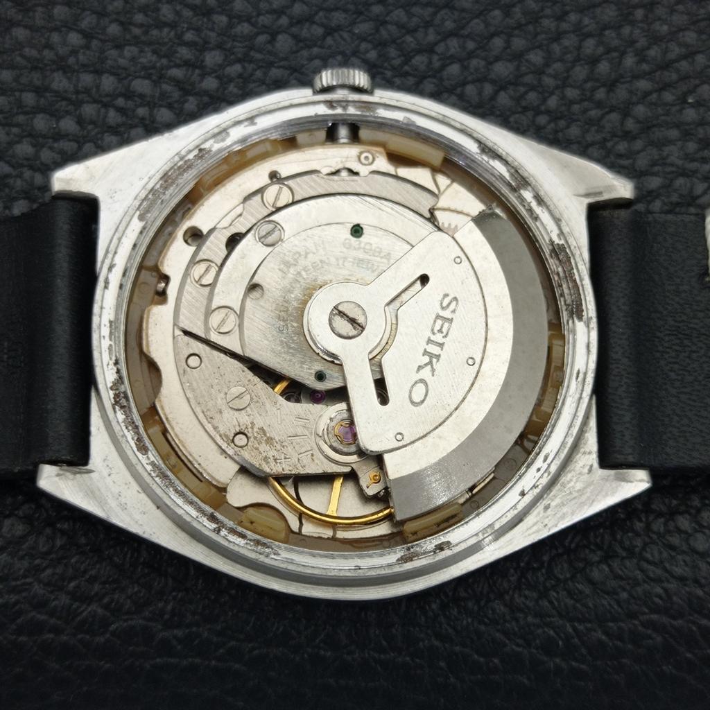 JAPAN 6309A VINTAGE SEIKO 5 AUTOMATIC MENS ARABIC WHITE DIAL WATCH a701307-5 R206a-a701307