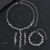 Fashionable Versatile Bridal Accessories - Necklace, Earrings, Bracelet, Jewelry Set, Formal Dress Chain Set