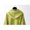 Long Sleeve Lightweight Loose Women Shirt Hooded Sun Protection Versatile Blouse Spring Autumn Retro Casual Solid Shirt