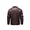 Modische, verdickte Lederjacke aus Samt für Herren - Leichter Business-Casual-Stil, Karreekragen, Ideal für Herbst/Winter