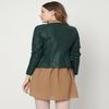 Noora Women's Green Leather Biker Jacket Party Wear Jacket Casual Jacket Gift For Her