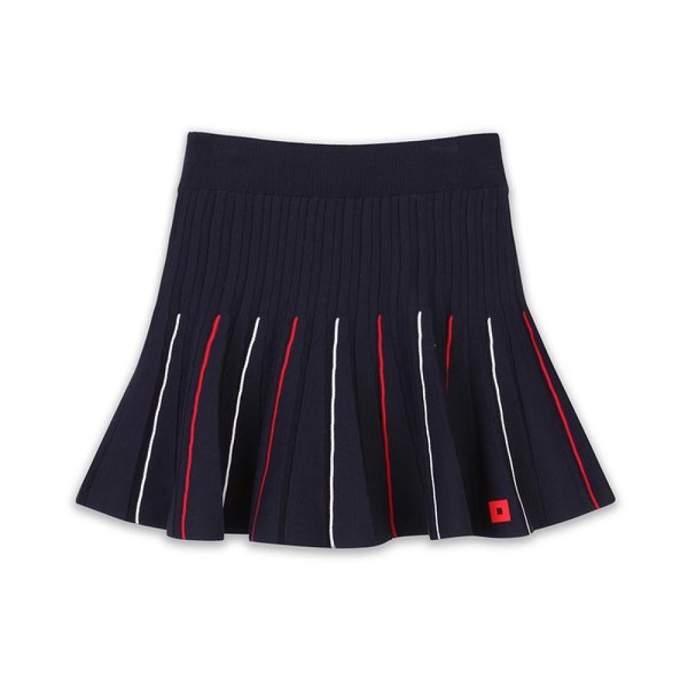 Onoff Women S Pleated Knit Skirt With Inner Navy Of4042la