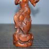 Chinesische, aus Buchsbaumholz geschnitzte, schöne Frauenstatue – Holzskulptur zur Dekoration des Hauses