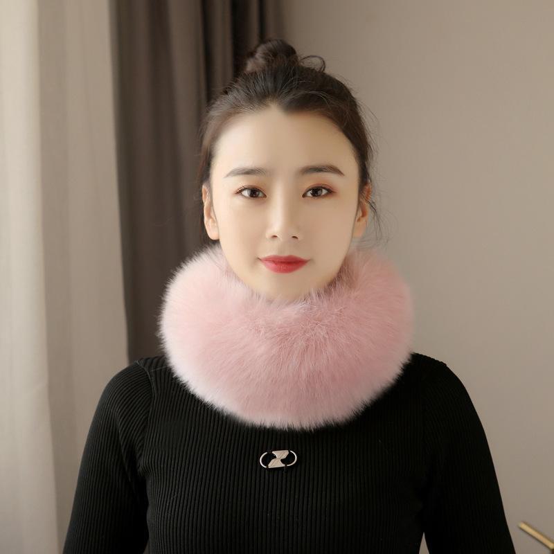 Koreansk Imitationsrävpälssjal: Shanhelian-stil, Tjock varm krage för kvinnor, Höst/Vinter