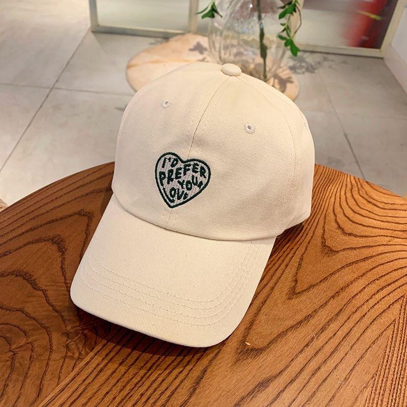 New baseball cap men's love embroidery cap women's sports shading simple letters fashion versatile trendy