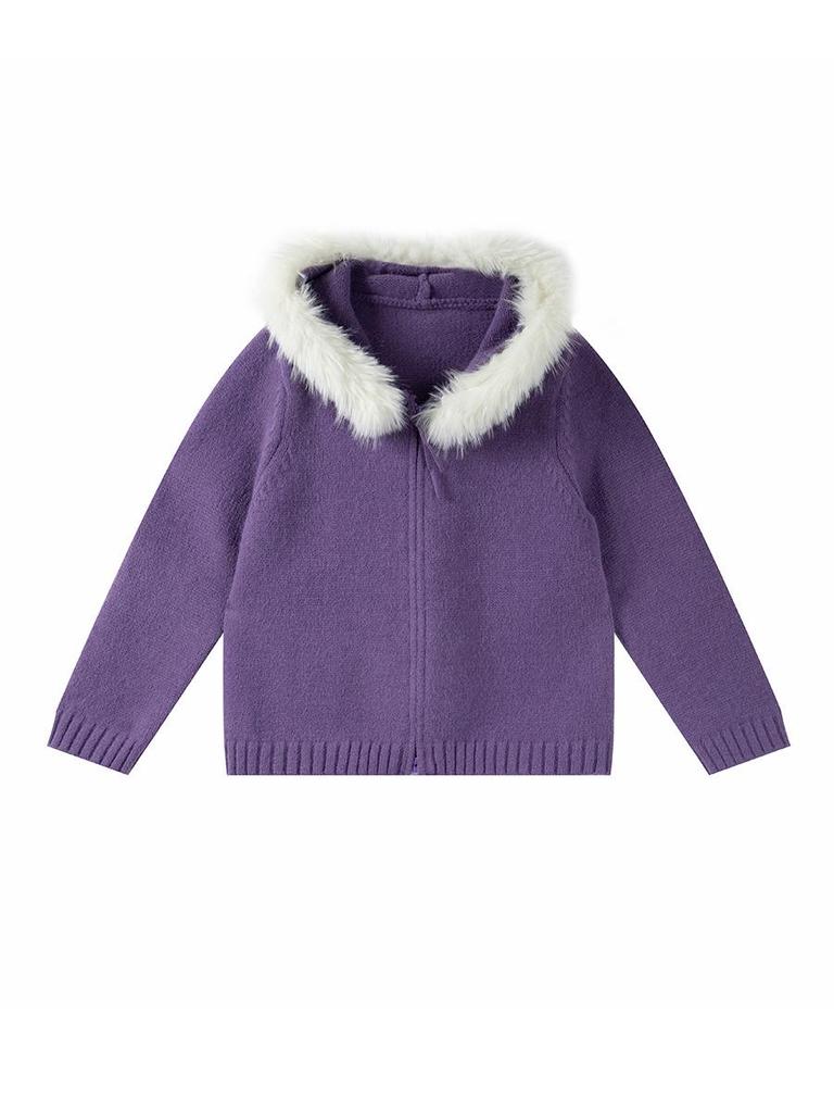 AI Yuan 2025 Winter Plus Size Women's Hooded Sweater with Fur Collar & Dual Zipper, Design MM F701.